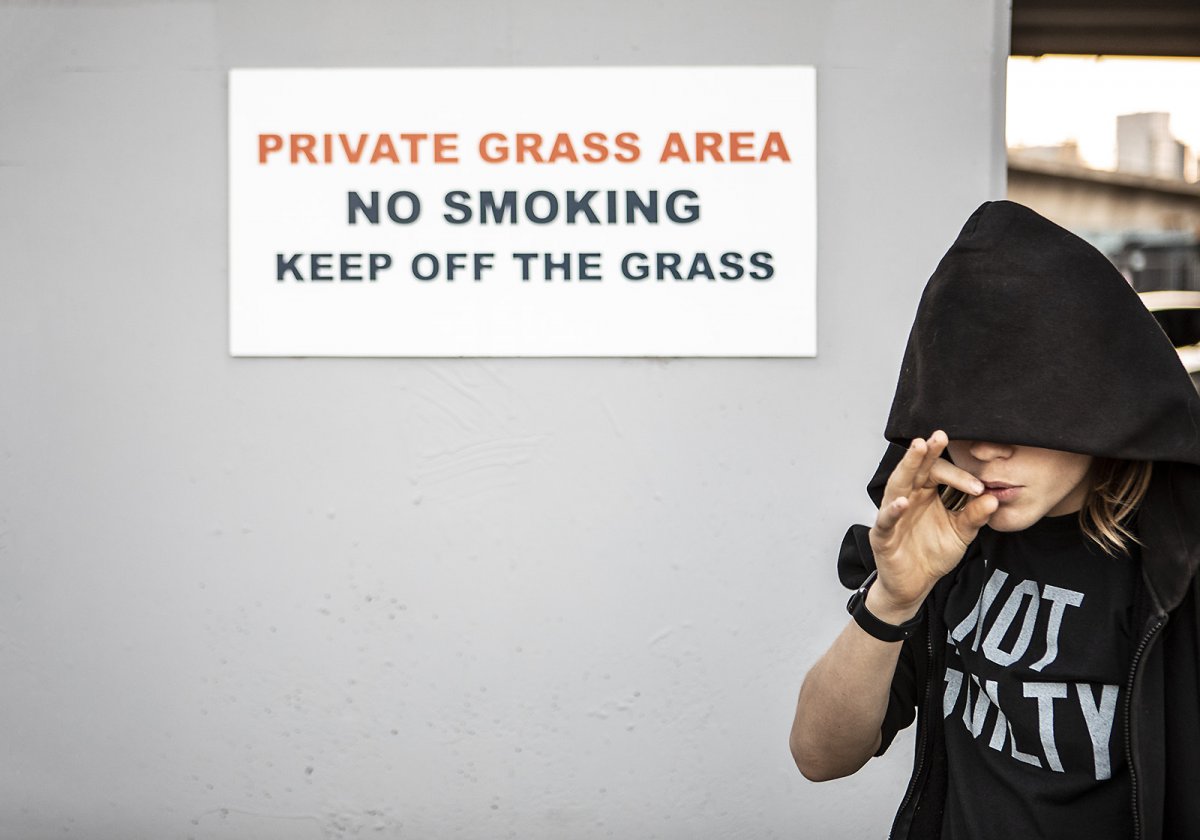 KEEP OFF THE GRASS, kids