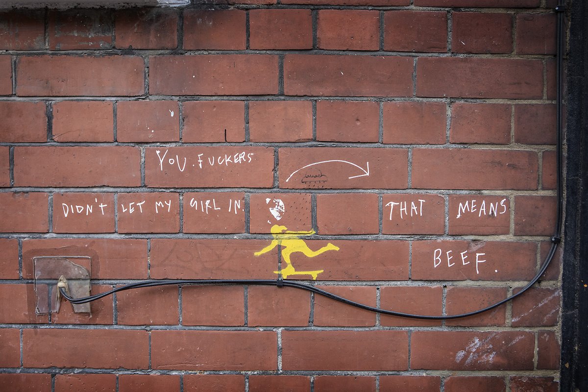 YOU FUCKERS DIDN'T LET MY GIRL IN...THAT MEANS BEEF