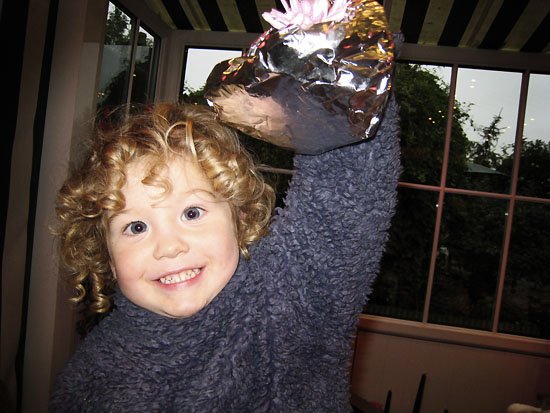 delighted z and a doggy bag