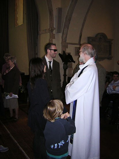 perou, mrs.perou, maximum, rev.bob cole and primate of all of england: the archbishop of canterbury Rowan Williams...