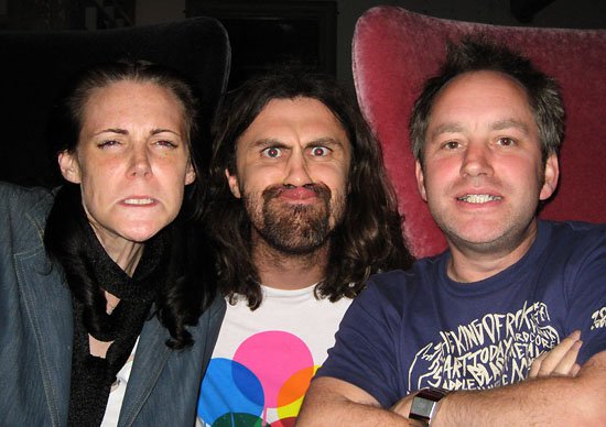 heaven, not posh che and paul the (mr)monkey handler