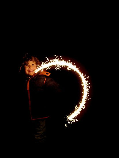 z with sparkler