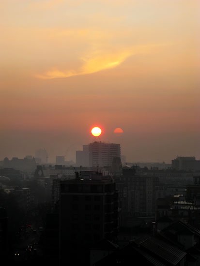 swiss cottage sunrise