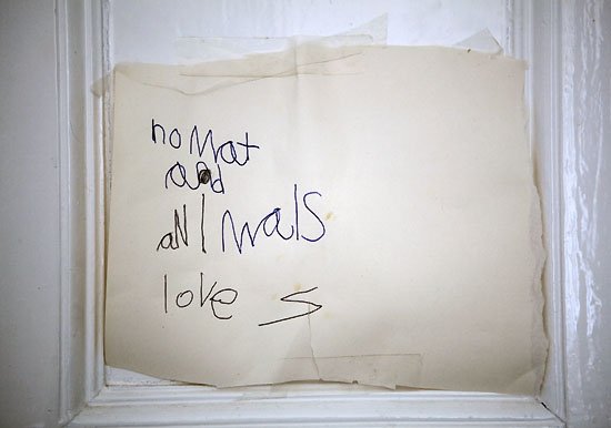 the note on z's bedroom door