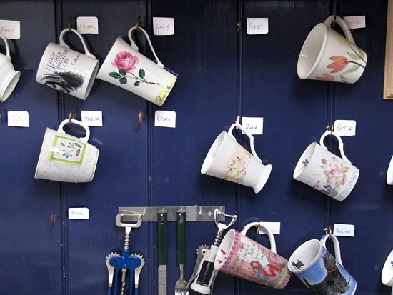 the local charity shop volunteer's cups