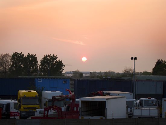 sunset over camp basildon