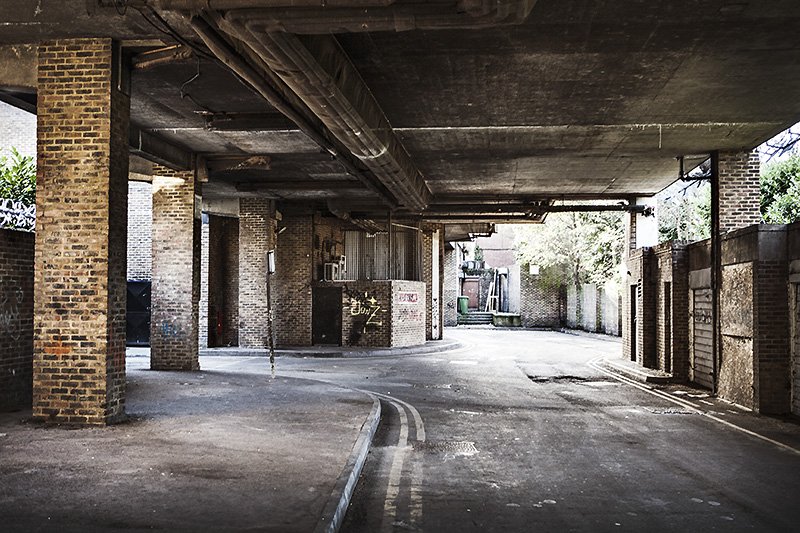 behind the post office in bow