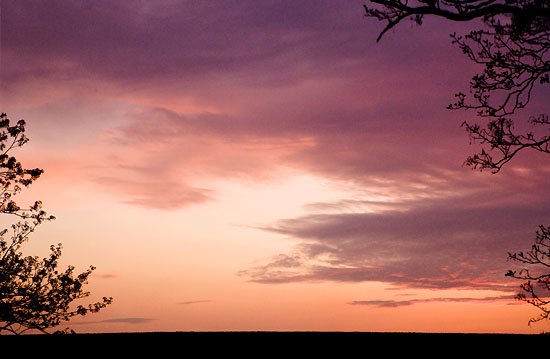 the sun going to bed