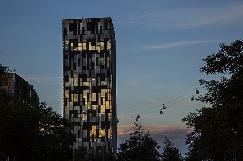 unusual building access